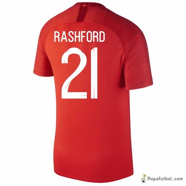 Camiseta Inglaterra Replica Segunda Ropa Rashford 2018 Rojo